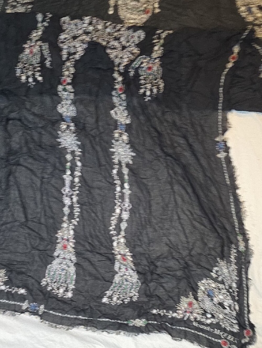 Mcqueen Skeleton Scarf - Picture 6 of 7